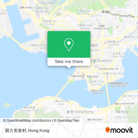 圓方美食村 map