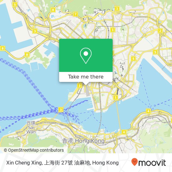 Xin Cheng Xing, 上海街 27號 油麻地地圖