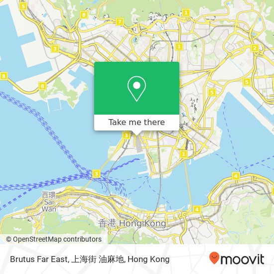 Brutus Far East, 上海街 油麻地 map