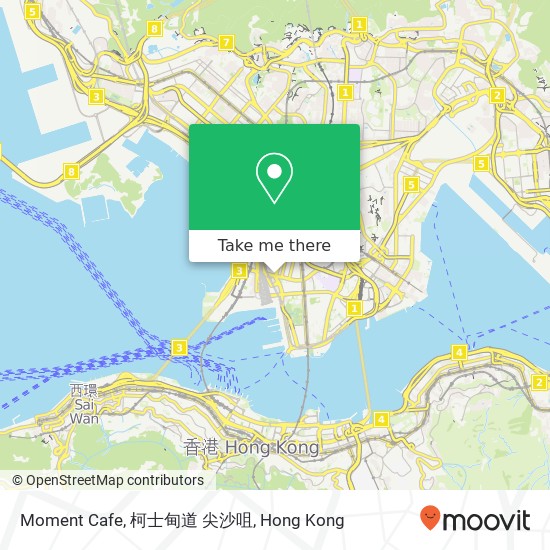 Moment Cafe, 柯士甸道 尖沙咀地圖