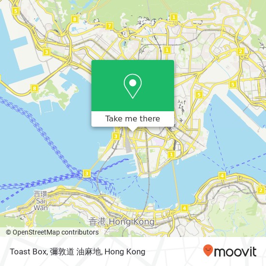 Toast Box, 彌敦道 油麻地 map