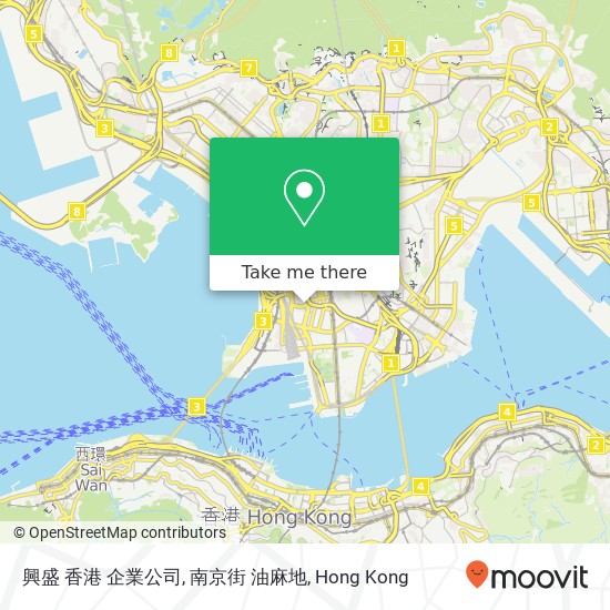 興盛 香港 企業公司, 南京街 油麻地地圖