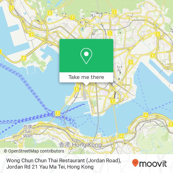 Wong Chun Chun Thai Restaurant (Jordan Road), Jordan Rd 21 Yau Ma Tei map