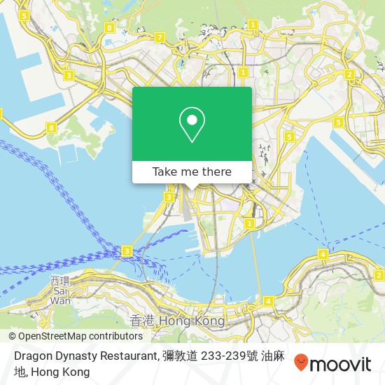 Dragon Dynasty Restaurant, 彌敦道 233-239號 油麻地 map