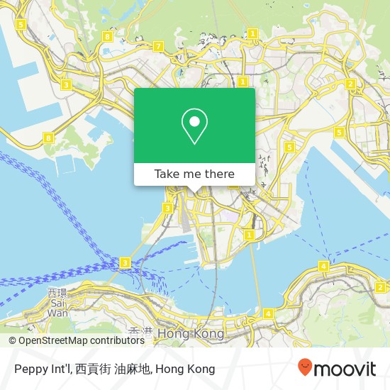 Peppy Int'l, 西貢街 油麻地 map