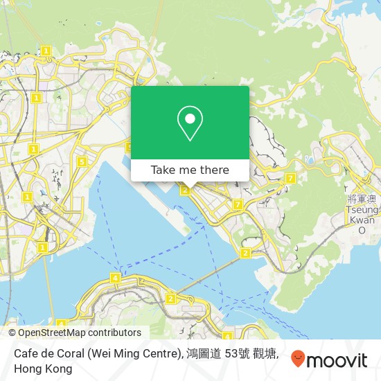 Cafe de Coral (Wei Ming Centre), 鴻圖道 53號 觀塘 map