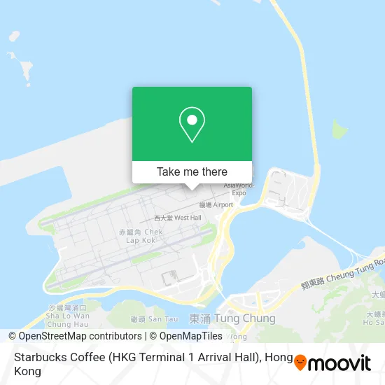 Starbucks Coffee (HKG Terminal 1 Arrival Hall) map