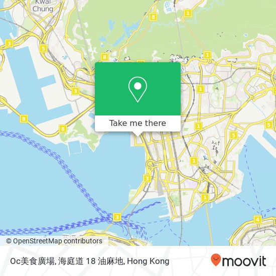 Oc美食廣場, 海庭道 18 油麻地 map
