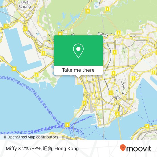 Miffy X 2% /+-*÷, 旺角 map