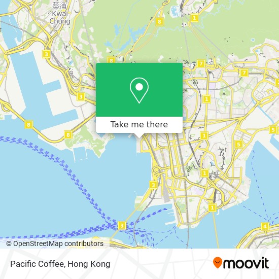 Pacific Coffee map