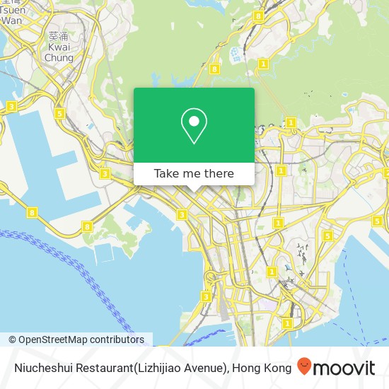 Niucheshui Restaurant(Lizhijiao Avenue), 荔枝角道 深水埗 map
