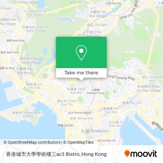 香港城市大學學術樓三ac3 Bistro地圖