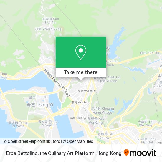 Erba Bettolino, the Culinary Art Platform map