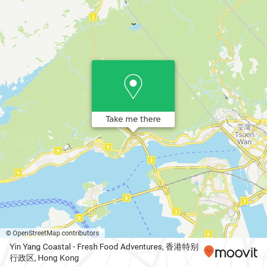Yin Yang Coastal - Fresh Food Adventures, 香港特别行政区 map