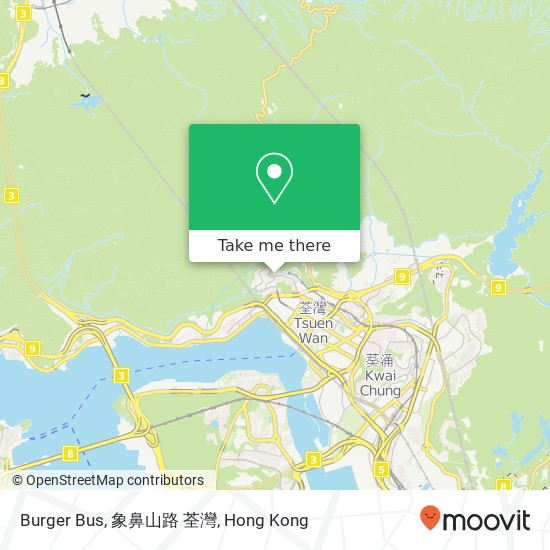 Burger Bus, 象鼻山路 荃灣 map