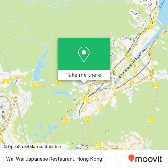 Wai Wai Japanese Restaurant, 金禧花園 大圍 map