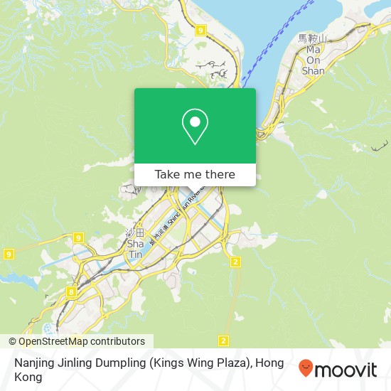 Nanjing Jinling Dumpling (Kings Wing Plaza), 安麗街 沙田 map