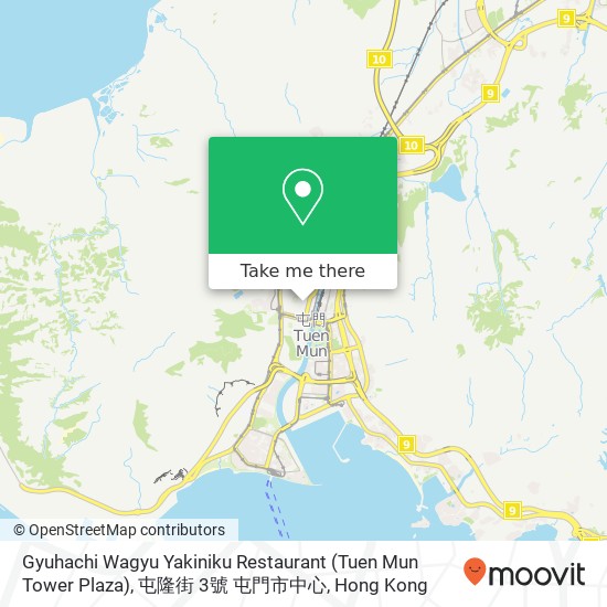 Gyuhachi Wagyu Yakiniku Restaurant (Tuen Mun Tower Plaza), 屯隆街 3號 屯門市中心 map