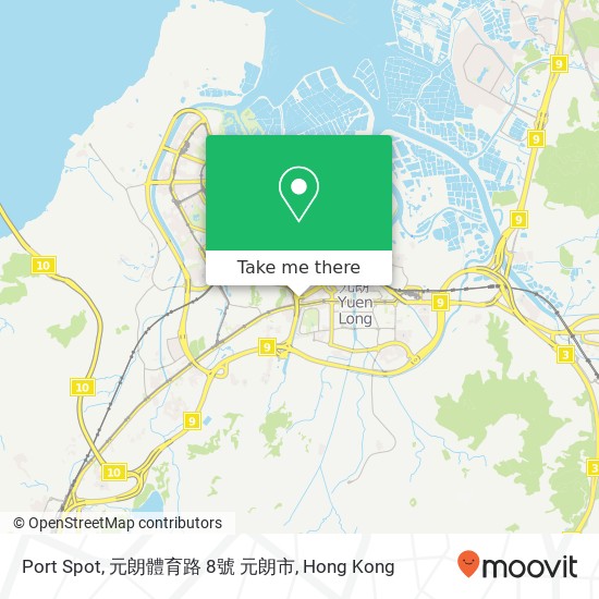 Port Spot, 元朗體育路 8號 元朗市地圖