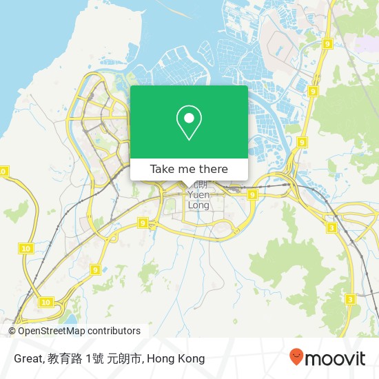 Great, 教育路 1號 元朗市 map