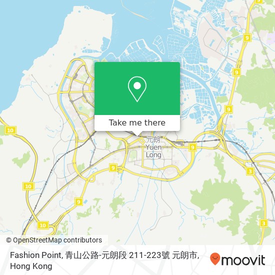 Fashion Point, 青山公路-元朗段 211-223號 元朗市地圖