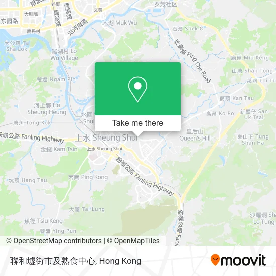 聯和墟街市及熟食中心地圖