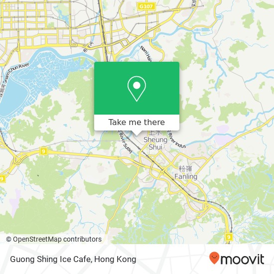 Guong Shing Ice Cafe, 新成路 10號 上水地圖