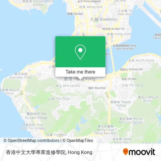 香港中文大學專業進修學院 map