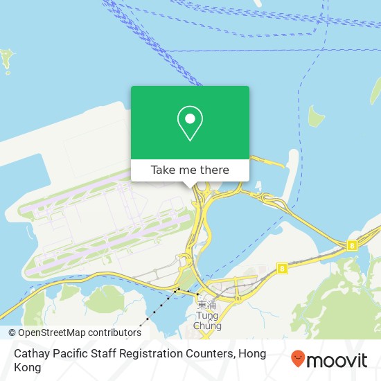Cathay Pacific Staff Registration Counters map