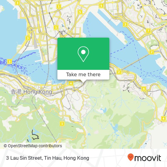 3 Lau Sin Street, Tin Hau地圖