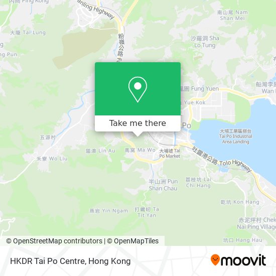 HKDR Tai Po Centre map