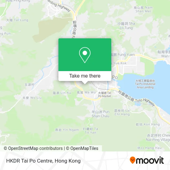 HKDR Tai Po Centre map