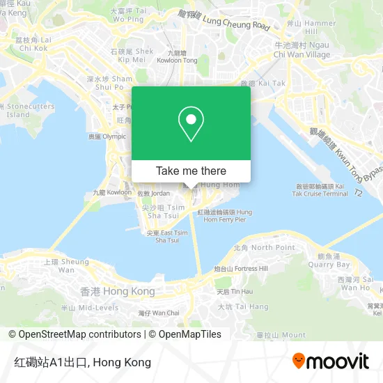 红磡站A1出口地圖