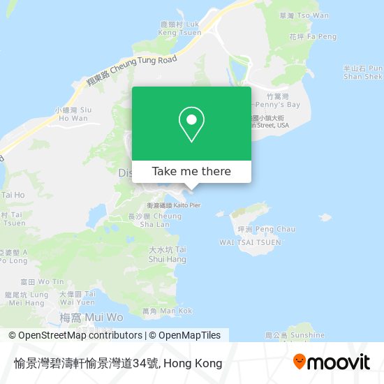 愉景灣碧濤軒愉景灣道34號地圖