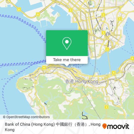 Bank of China (Hong Kong) 中國銀行（香港） map