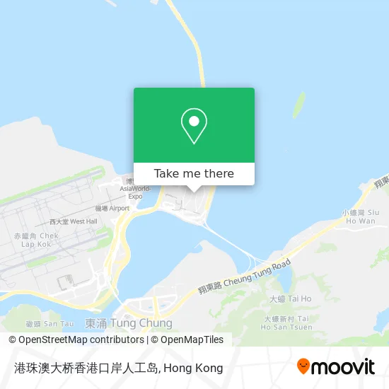 港珠澳大桥香港口岸人工岛地圖