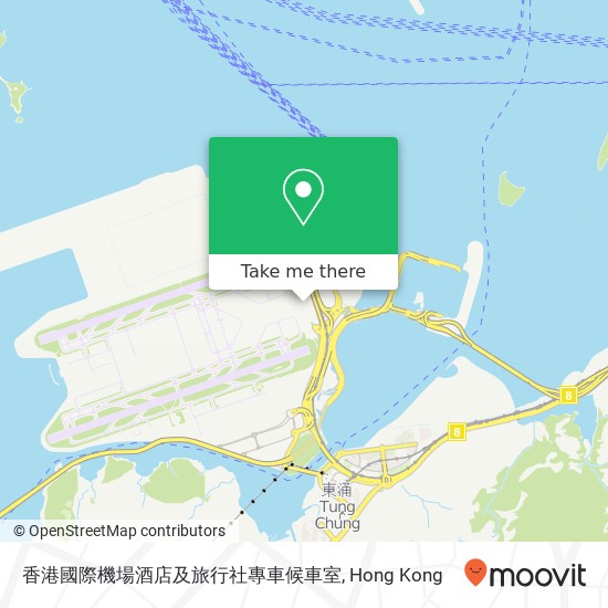 香港國際機場酒店及旅行社專車候車室 map
