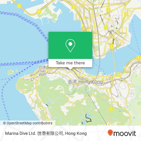 Marina Dive Ltd. 啓潛有限公司地圖