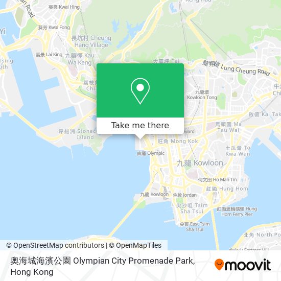 奧海城海濱公園 Olympian City Promenade Park map