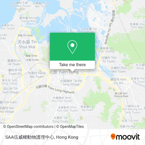 SAA伍威權動物護理中心地圖