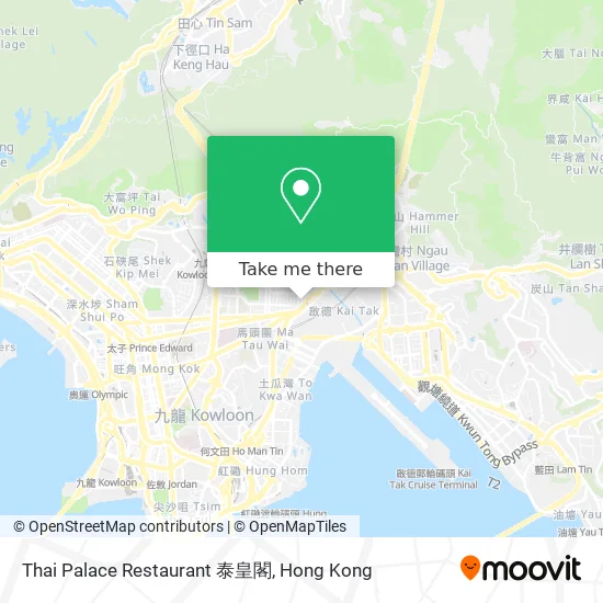 Thai Palace Restaurant 泰皇閣 map