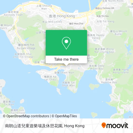 南朗山道兒童遊樂場及休憩花園地圖