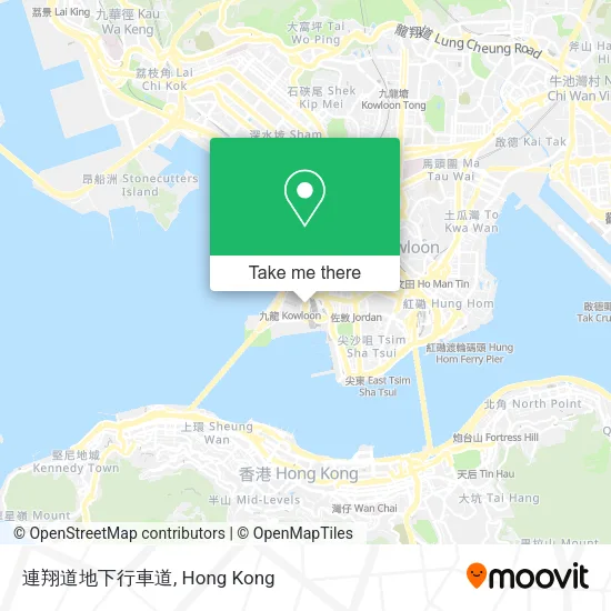 連翔道地下行車道地圖