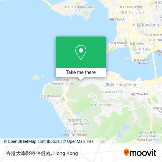 香港大學醫療保健處 map