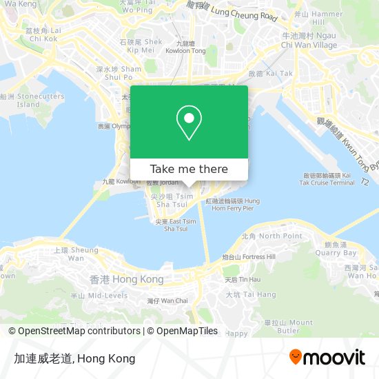 加連威老道 map