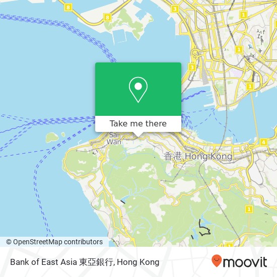 Bank of East Asia 東亞銀行 map