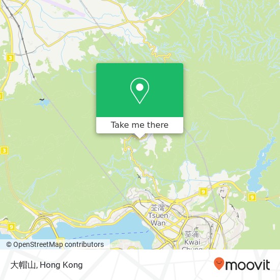 大帽山 map