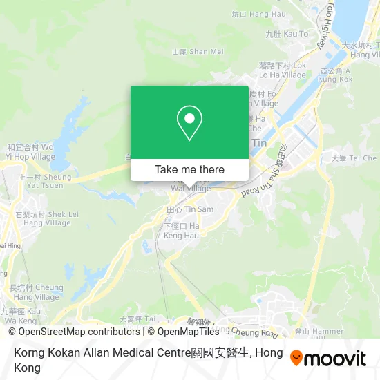 Korng Kokan Allan Medical Centre關國安醫生地圖