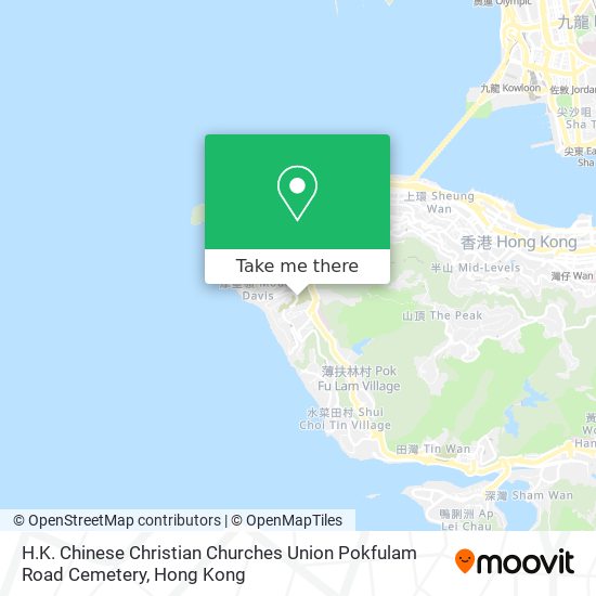 H.K. Chinese Christian Churches Union Pokfulam Road Cemetery地圖