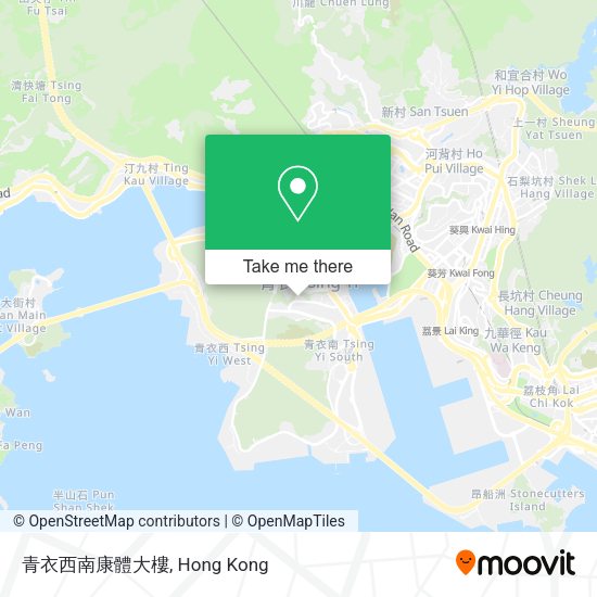 青衣西南康體大樓地圖